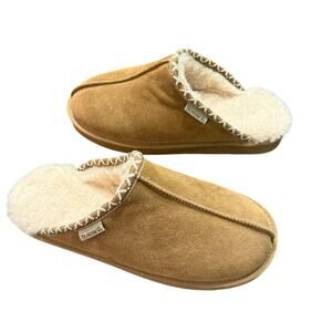 Bearpaw Women’s suede mule with shearling slipper 11-12